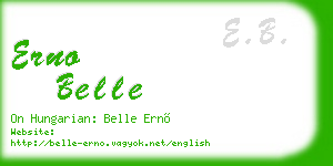 erno belle business card